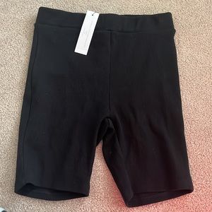 Vici effortless cotton ribbed biker shorts